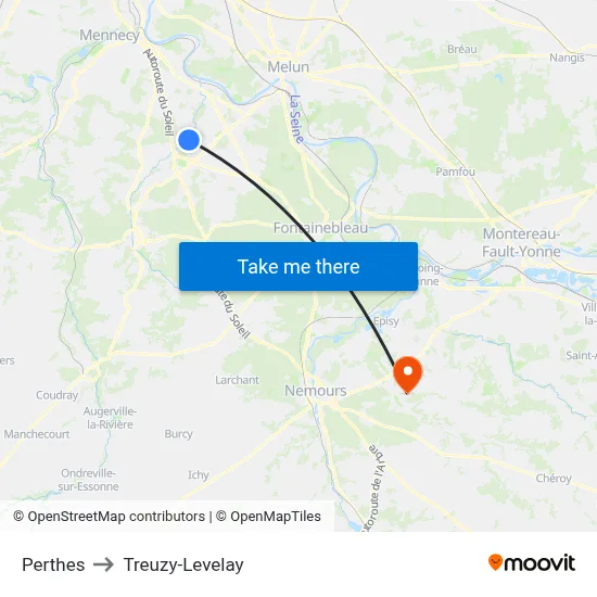 Perthes to Treuzy-Levelay map