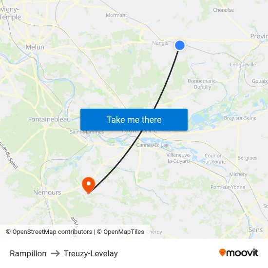 Rampillon to Treuzy-Levelay map