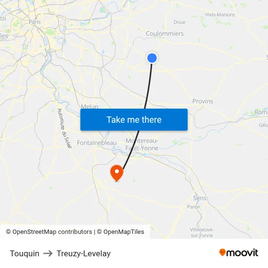Touquin to Treuzy-Levelay map