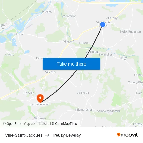 Ville-Saint-Jacques to Treuzy-Levelay map