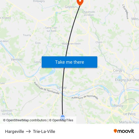 Hargeville to Trie-La-Ville map