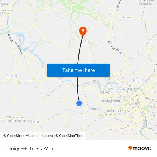Thoiry to Trie-La-Ville map