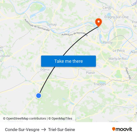 Conde-Sur-Vesgre to Triel-Sur-Seine map