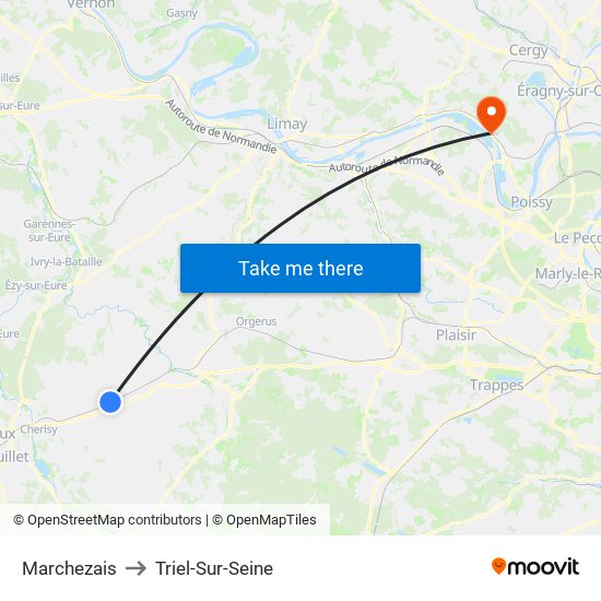 Marchezais to Triel-Sur-Seine map