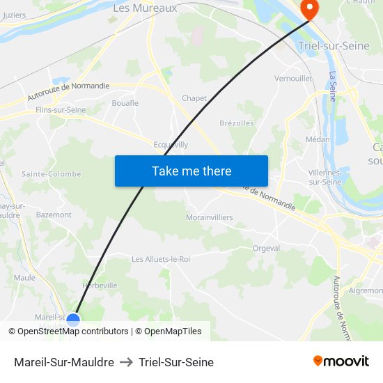 Mareil-Sur-Mauldre to Triel-Sur-Seine map