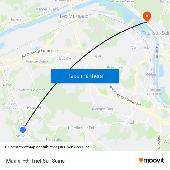 Maule to Triel-Sur-Seine map