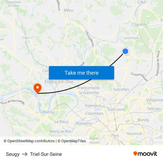 Seugy to Triel-Sur-Seine map