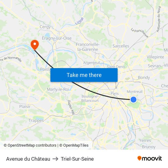 Avenue du Château to Triel-Sur-Seine map