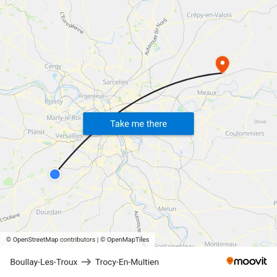 Boullay-Les-Troux to Trocy-En-Multien map