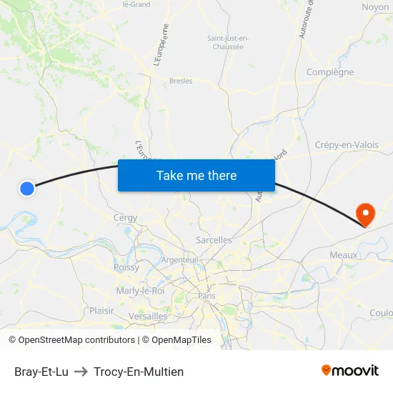 Bray-Et-Lu to Trocy-En-Multien map