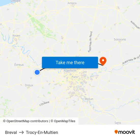 Breval to Trocy-En-Multien map