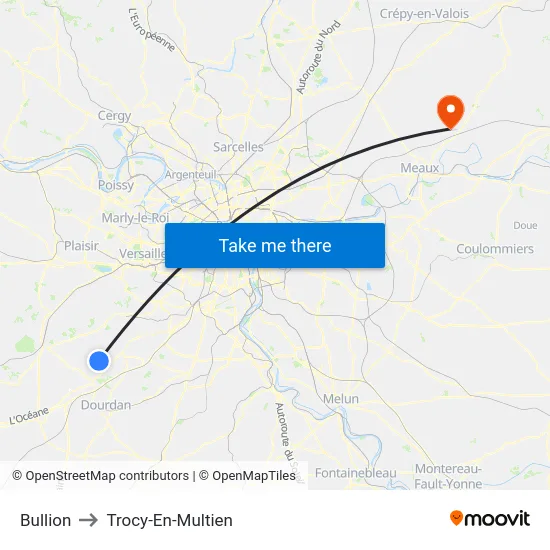 Bullion to Trocy-En-Multien map