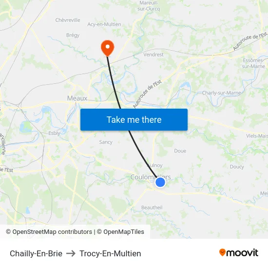 Chailly-En-Brie to Trocy-En-Multien map