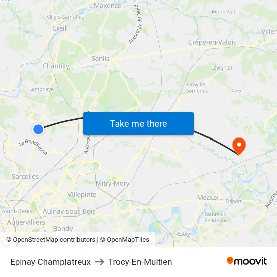 Epinay-Champlatreux to Trocy-En-Multien map
