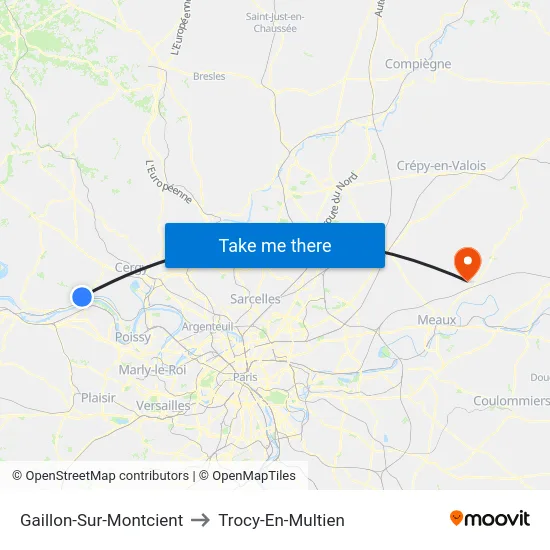 Gaillon-Sur-Montcient to Trocy-En-Multien map