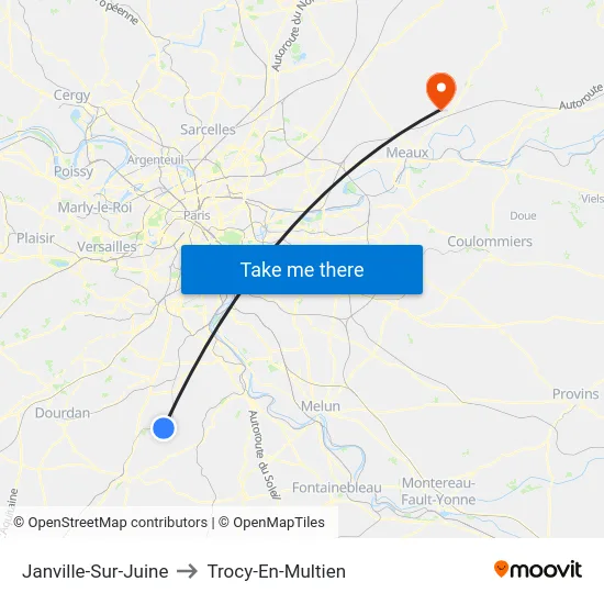 Janville-Sur-Juine to Trocy-En-Multien map