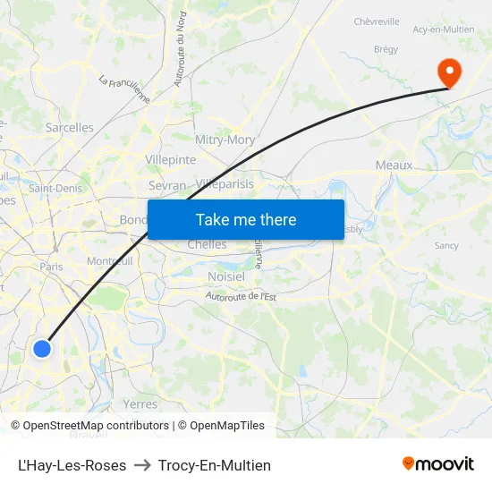 L'Hay-Les-Roses to Trocy-En-Multien map