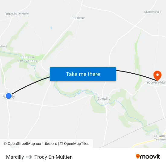 Marcilly to Trocy-En-Multien map