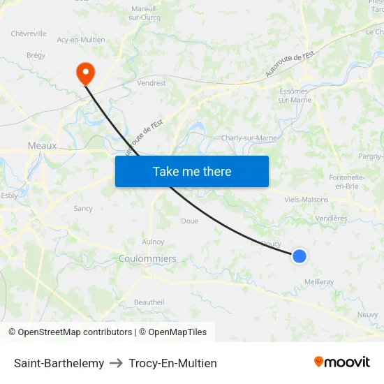 Saint-Barthelemy to Trocy-En-Multien map