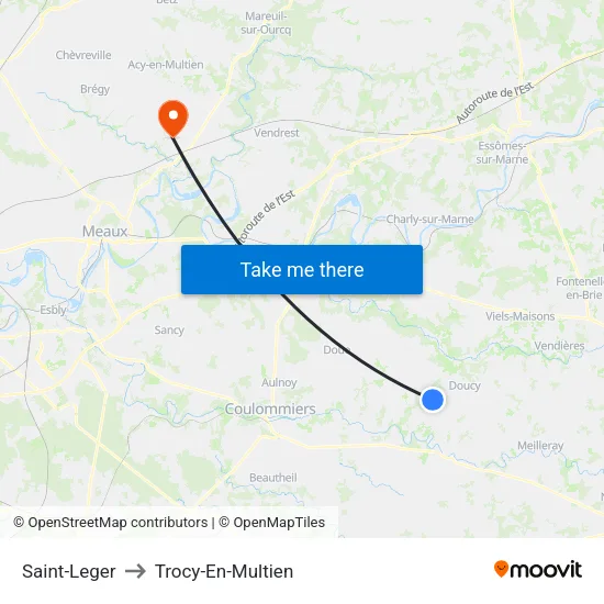 Saint-Leger to Trocy-En-Multien map