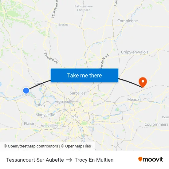 Tessancourt-Sur-Aubette to Trocy-En-Multien map