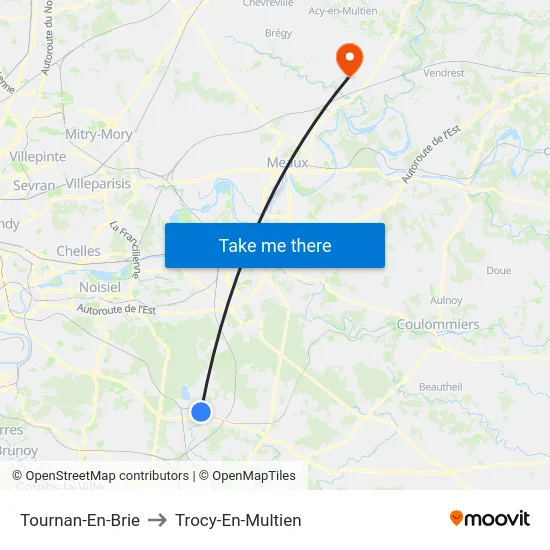 Tournan-En-Brie to Trocy-En-Multien map
