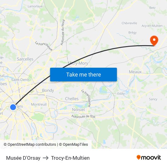 Musée D'Orsay to Trocy-En-Multien map