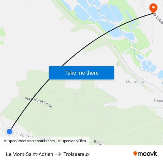 Le Mont-Saint-Adrien to Troissereux map