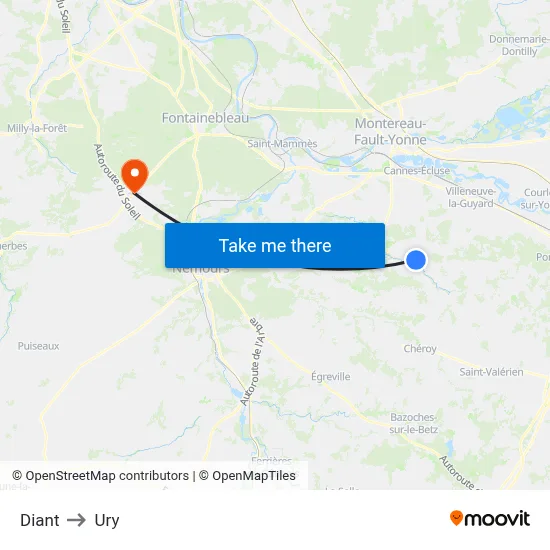 Diant to Ury map