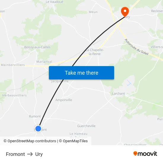 Fromont to Ury map