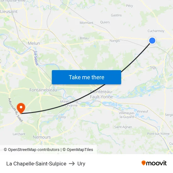 La Chapelle-Saint-Sulpice to Ury map