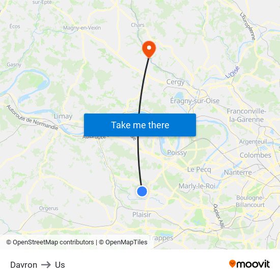 Davron to Us map