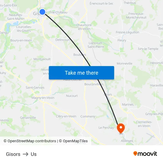 Gisors to Us map