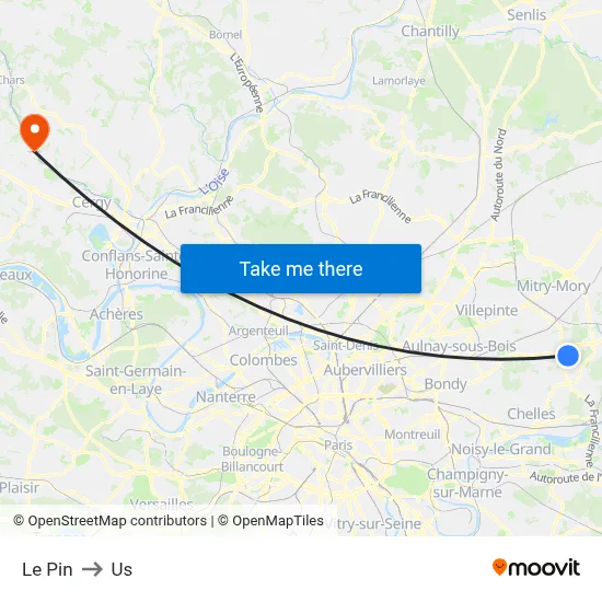 Le Pin to Us map