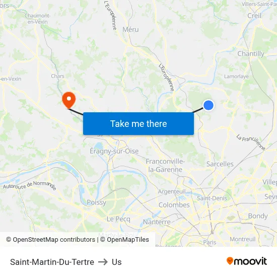 Saint-Martin-Du-Tertre to Us map