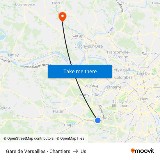 Gare de Versailles - Chantiers to Us map