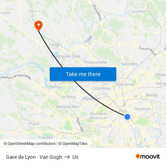 Gare de Lyon - Van Gogh to Us map