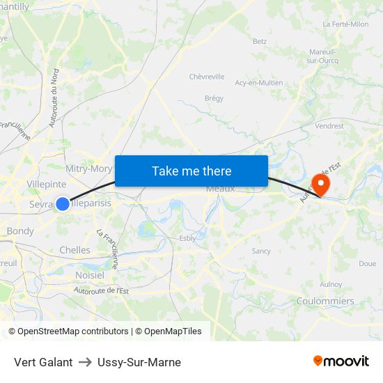 Vert Galant to Ussy-Sur-Marne map