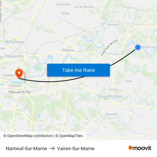 Nanteuil-Sur-Marne to Vaires-Sur-Marne map