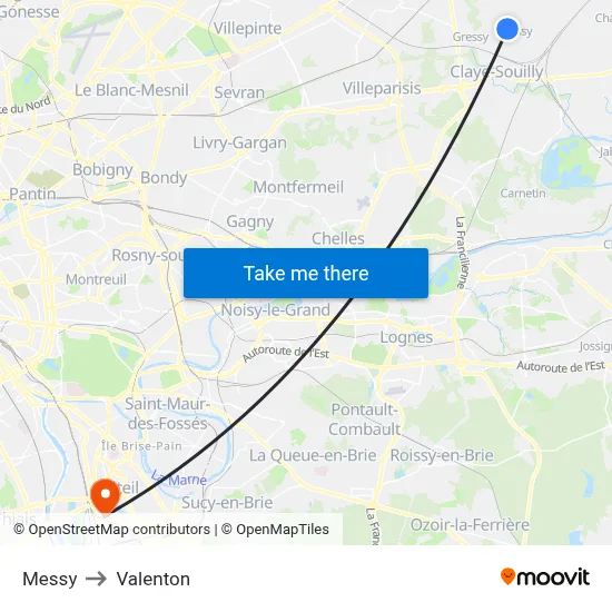 Messy to Valenton map