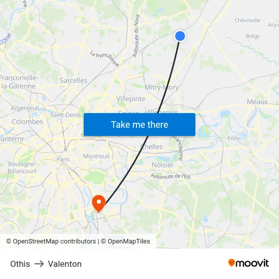 Othis to Valenton map