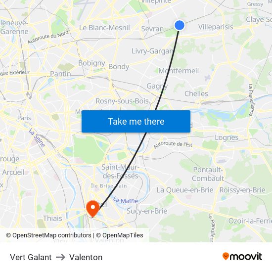 Vert Galant to Valenton map