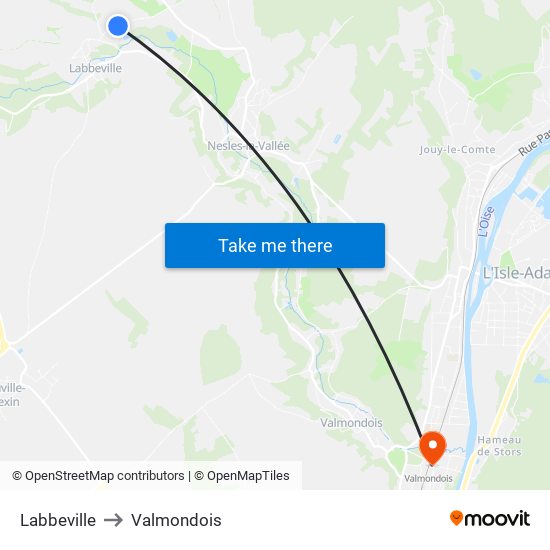Labbeville to Valmondois map
