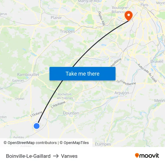 Boinville-Le-Gaillard to Vanves map