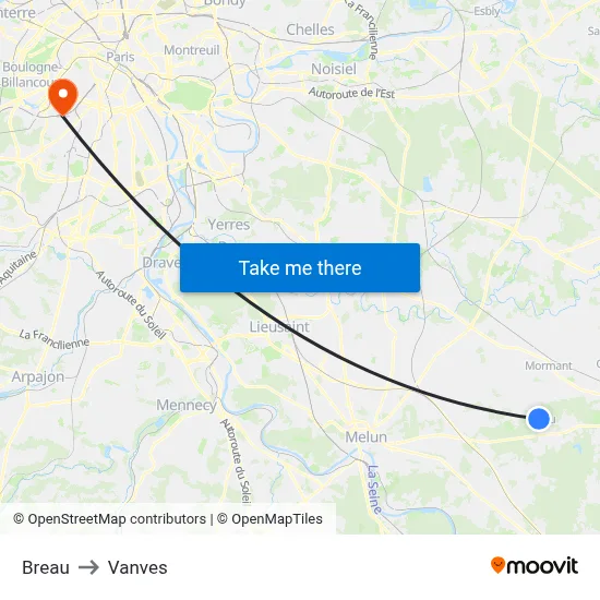 Breau to Vanves map