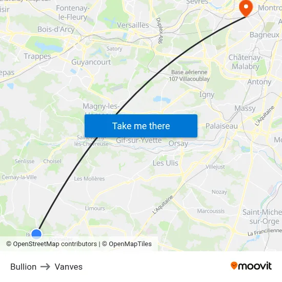 Bullion to Vanves map