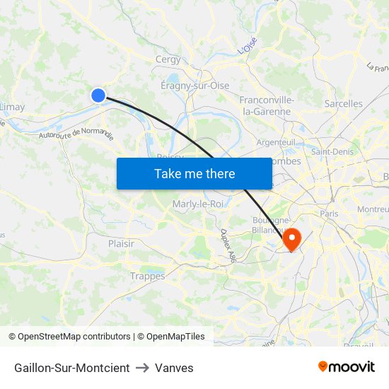 Gaillon-Sur-Montcient to Vanves map