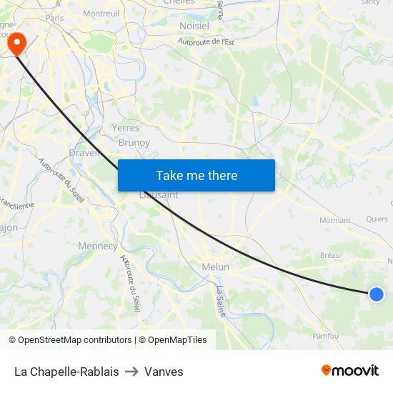 La Chapelle-Rablais to Vanves map