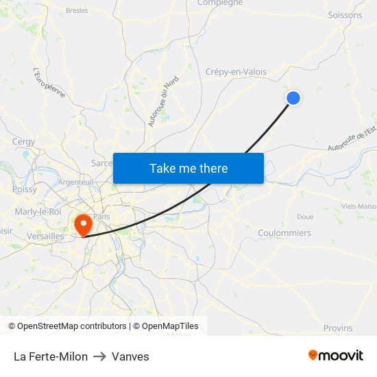 La Ferte-Milon to Vanves map