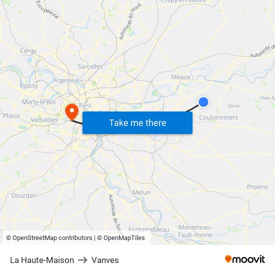La Haute-Maison to Vanves map